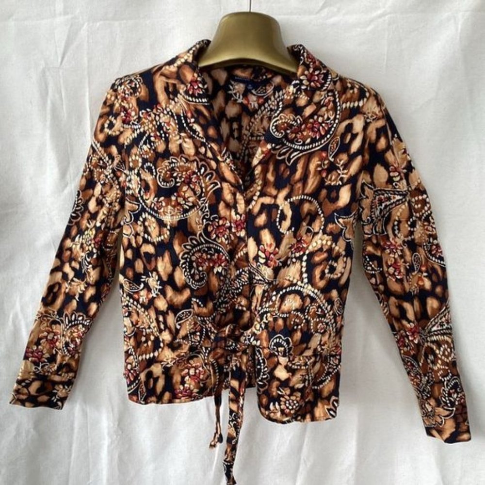 Jones?New York signature medium woman’s blouse tie front